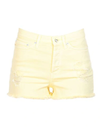 Shop Dondup Denim Shorts In Yellow