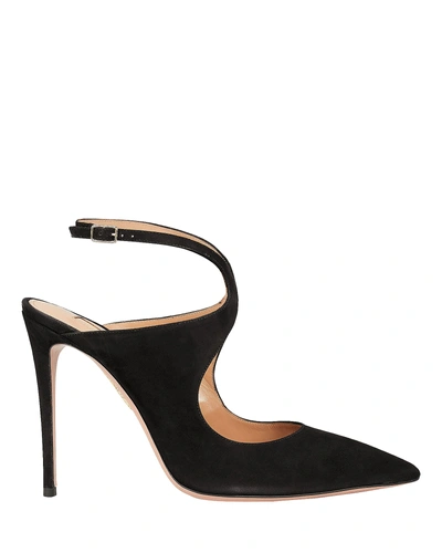 Shop Aquazzura Talana Suede Pumps