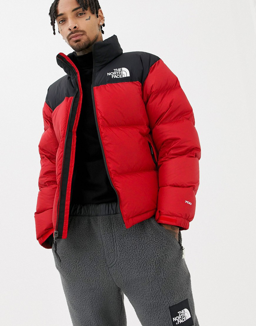 1996 retro nuptse jacket red