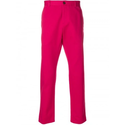 Shop Gucci Drill Chinos In Pink