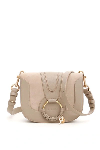 Shop See By Chloé Hana Shoulder Bag In Motty Grey|beige