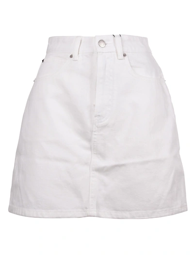 Shop Calvin Klein Jeans Est.1978 High Rise Mini Skirt Stripe In White
