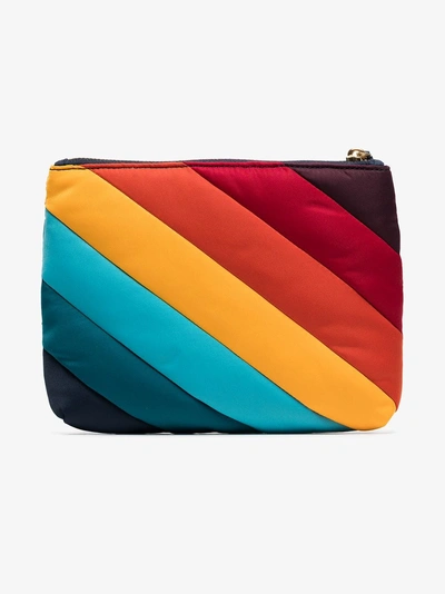 Shop Anya Hindmarch Multicoloured Striped Nylon Pouch