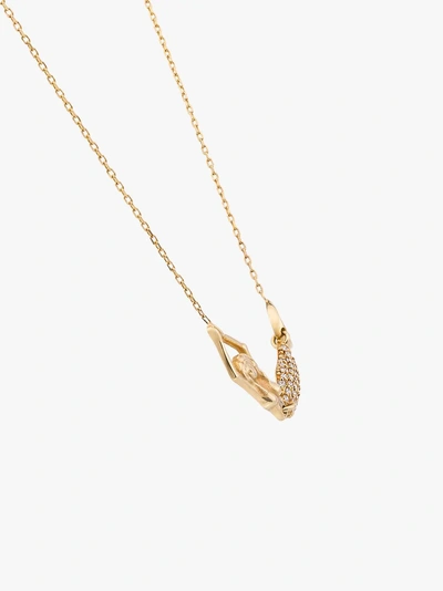 Shop Anton Heunis Gold Mermaid Diamond Necklace In Metallic