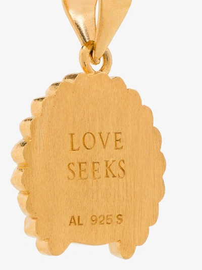 Shop Anni Lu 18k Gold-plated Love Seeks Pendant In Metallic