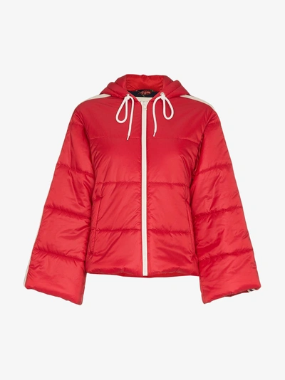 Shop Gucci Short Padded Puffer Jacket In Red