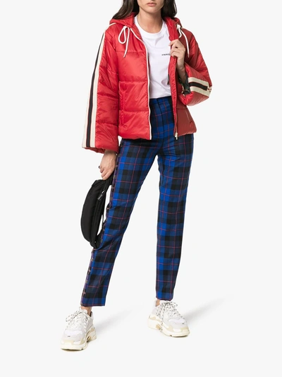Shop Gucci Short Padded Puffer Jacket In Red