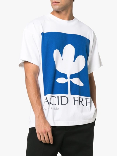 Shop Vyner Articles 'acid Free' Printed Cotton T-shirt In White