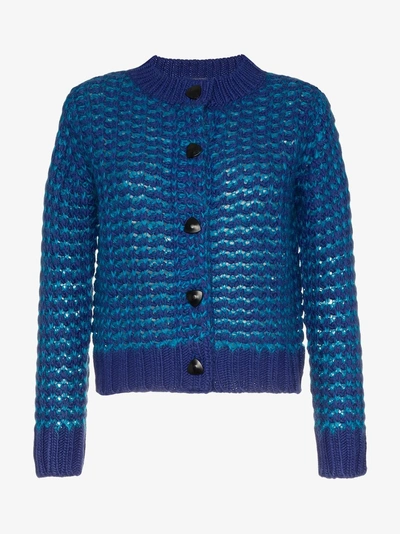 Shop Simon Miller Lindrith Button Down Cardigan In Blue