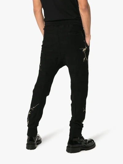 Shop Haider Ackermann Embroidered Track Pants In Black