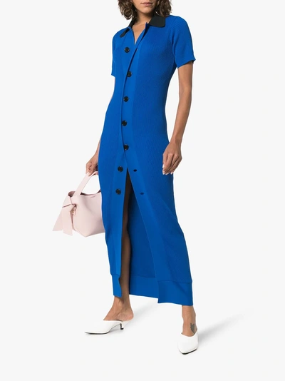 Shop Simon Miller Laurin Buttoned Down Dress In Blue