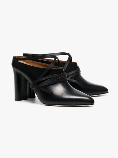 Shop Atp Atelier Teone 85 Vachetta Mules In Black