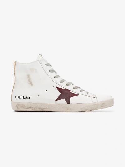 Shop Golden Goose Deluxe Brand Francy Leather Hi-top Sneakers In White