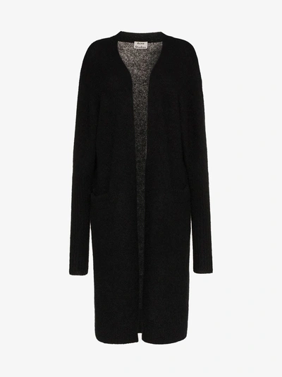 Shop Acne Studios Raya Mohair Long Cardigan In Black