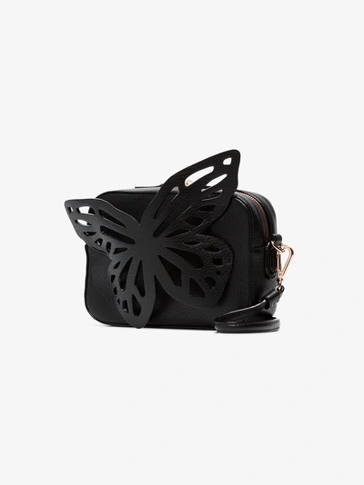 Shop Sophia Webster Butterfly Applique Crossbody Bag In Black