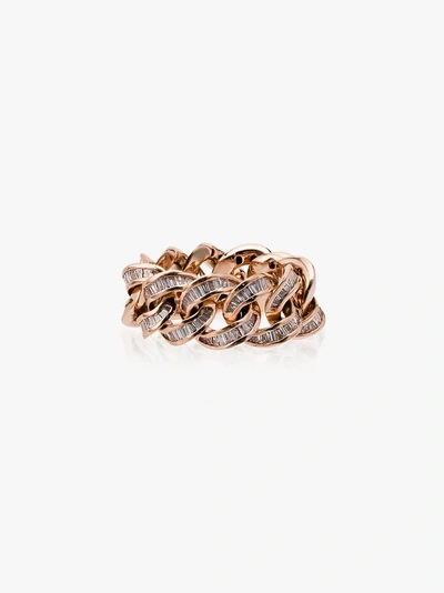 Shop Shay 18k Rose Gold Jumbo Link Diamond Ring In Metallic