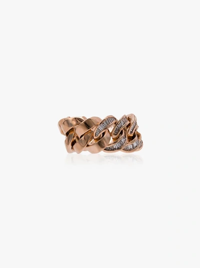 Shop Shay 18k Rose Gold Jumbo Link Diamond Ring In Metallic
