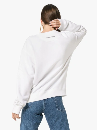 Shop Calvin Klein 205w39nyc X Andy Warhol Foundation American Flag Terry Sweatshirt In White