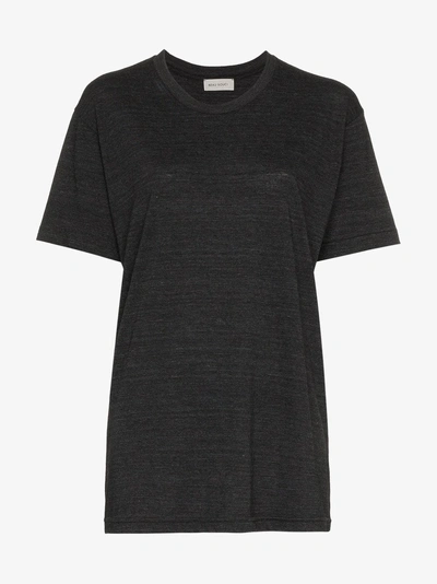 Shop Beau Souci Short Sleeve Cotton T-shirt In Grey