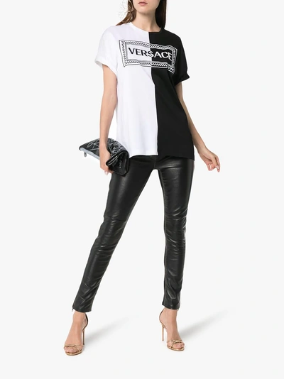 Shop Versace Vintage Logo Two-toned T-shirt In Black