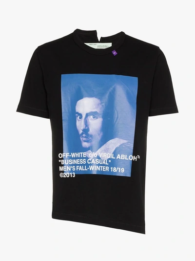 Shop Off-white Bernini Graphic Print Cotton T-shirt In Black