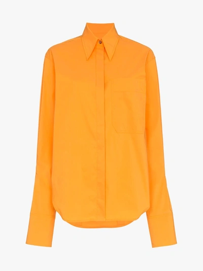 Shop Rejina Pyo Orange Mira Oversized Collared Shirt In Yellow/orange