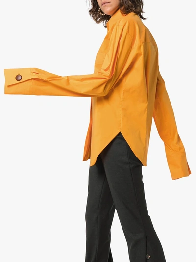 Shop Rejina Pyo Orange Mira Oversized Collared Shirt In Yellow/orange