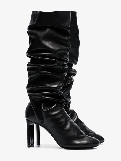 Shop Nicholas Kirkwood D'arcy 85 Medium Leather Boots In Black