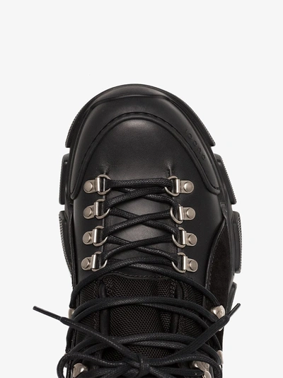 Shop Gucci All Black Flashtrek Sneakers