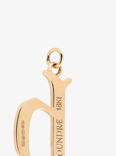 Shop Foundrae 18k Gold And Diamond B Initial Charm In Black