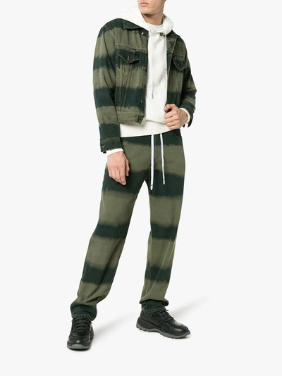 Shop Liam Hodges Hamburglar Wide Leg Jeans In Green