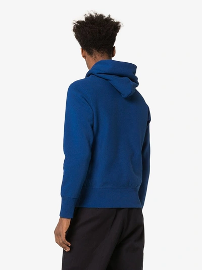 Shop Champion Logo Embroidered Hoodie In Blue