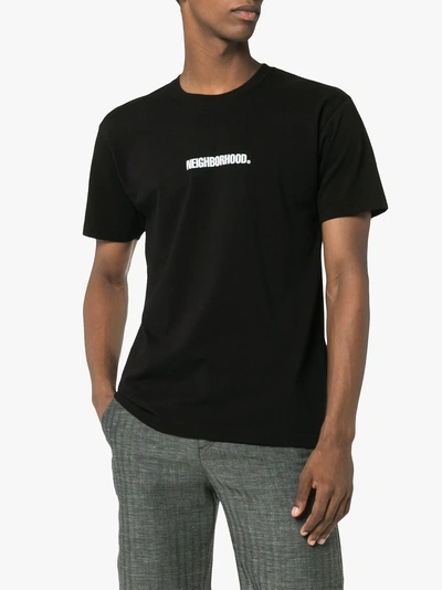 Shop Neighborhood Logo Squad T-shirt In Black