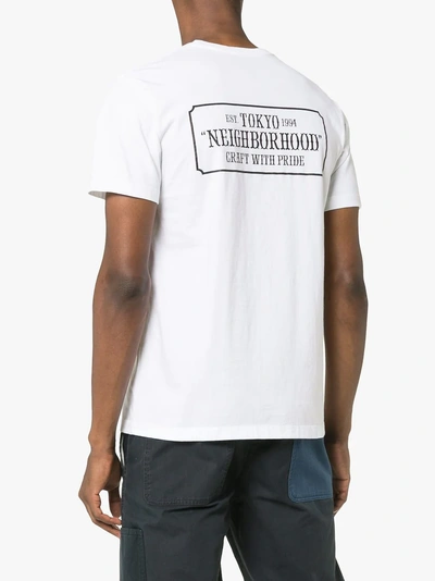 Shop Neighborhood Skull Print T-shirt In White