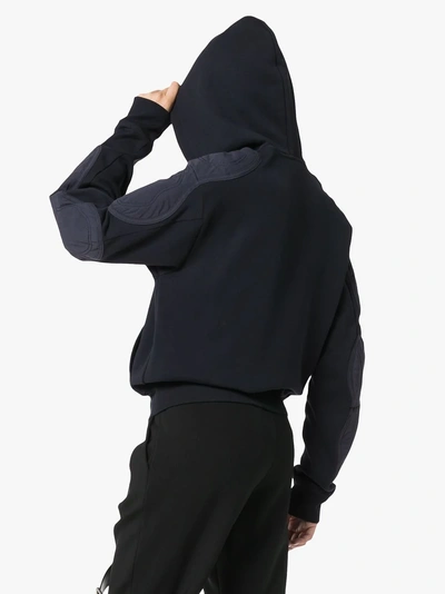 Shop Gmbh Patched Hoodie Top In Blue