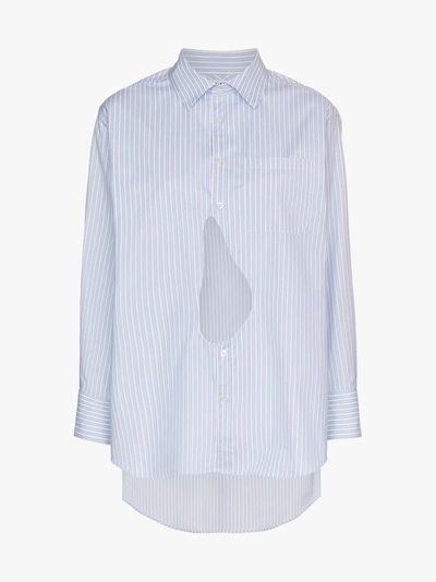 Shop Wright Le Chapelain Chakra Cotton Shirt In Blue