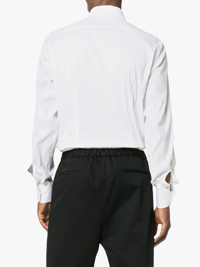 Shop Prada Poplin Stretch Shirt In White