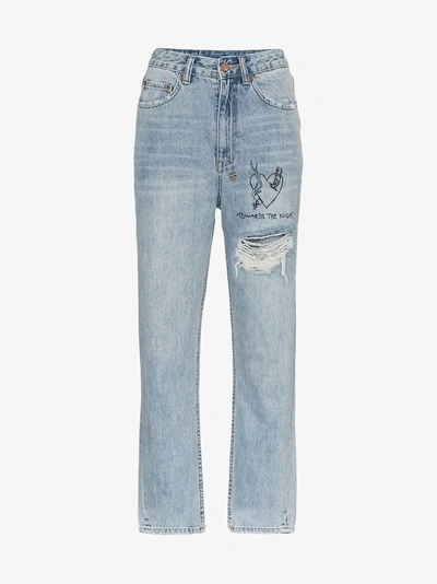 Shop Ksubi Chlo Wasted High Waist Jeans In Blue