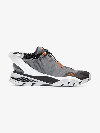 Shop Calvin Klein 205w39nyc Carsdate Reflective Low-top Sneakers In Grey