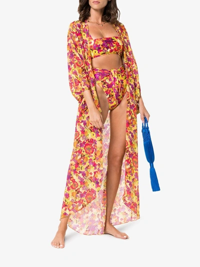 Shop Adriana Degreas Tropical Print Bikini In Multicolour