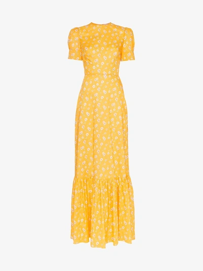 Shop The Vampire's Wife Floral Maxi Dress In Yellow/orange