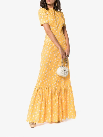 Shop The Vampire's Wife Floral Maxi Dress In Yellow/orange