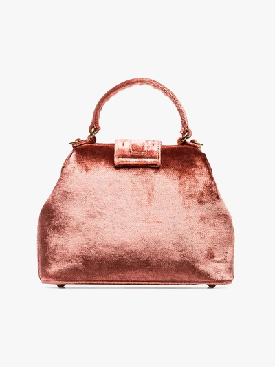 Shop Mehry Mu Pink Velvet Jung Mini Tote Bag In Pink/purple