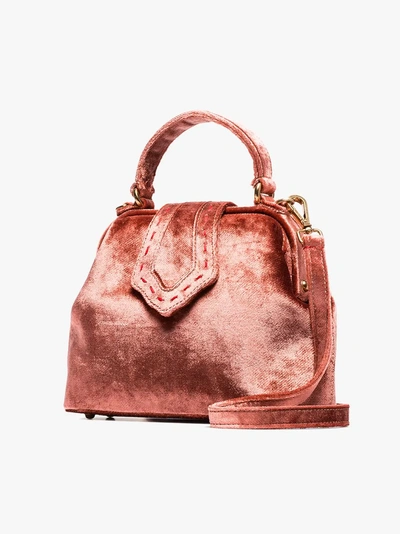 Shop Mehry Mu Pink Velvet Jung Mini Tote Bag In Pink/purple
