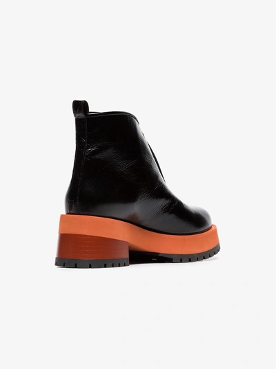 Shop Marni Black 65 Zip Leather Ankle Boots