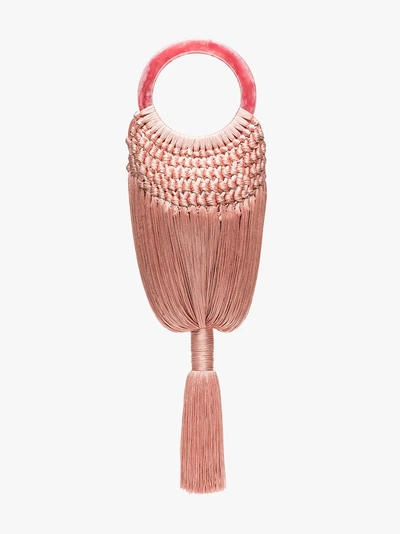 Shop Cult Gaia Pink Angelou Tasselled Bag In Pink/purple