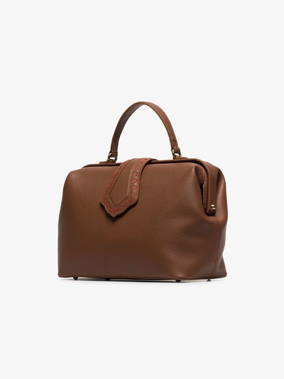 Shop Mehry Mu Brown Jung Leather Tote Bag