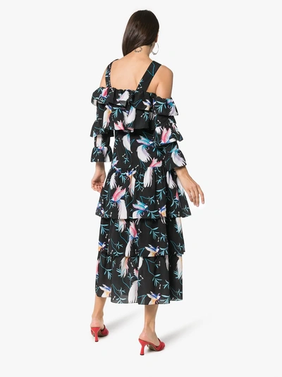 Shop Borgo De Nor Sandra Tiered Floral Maxi Dress In Black