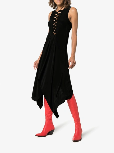 Shop Kitx Eco Spine Silk Dress In Black