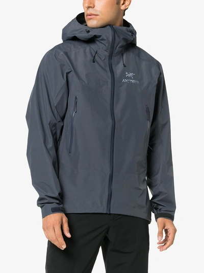 Shop Arc'teryx Grey Beta Sl Hybrid Jacket In Blue